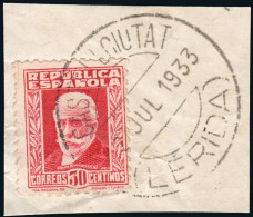 Lérida - Edi O 669 - Fragmento Mat "Castellciutat" Fechador Letras Grandes - Used Stamps