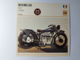 MOTOBECANE 750 B 7 1930 France Fiche Technique Moto - Deportes