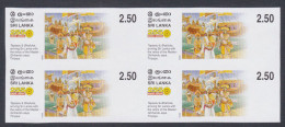 Sri Lanka 2006 MNH Imperf Proof, Buddhism, Monastery, Buddhist, Monks, Boat, Coast, Ship, Block - Sri Lanka (Ceylon) (1948-...)