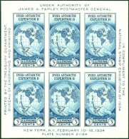 ARCTIC-ANTARCTIC, UNITED STATES 1933 BIRD ANTARCTIC EXPEDITION S/S OF 6(*) - Expediciones Antárticas