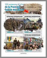 CENTRAL AFRICA 2023 MNH 105 Years End Of WWI Ende 1. Weltkrieg M/S – IMPERFORATED – DHQ2422 - Guerre Mondiale (Première)