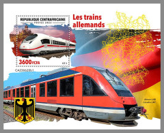 CENTRAL AFRICA 2023 MNH German Trains Deutsche Eisenbahnen S/S I – IMPERFORATED – DHQ2422 - Trains