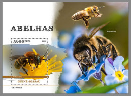 GUINEA-BISSAU 2023 MNH Bees Bienen S/S – IMPERFORATED – DHQ2422 - Honeybees