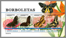 GUINEA-BISSAU 2023 MNH Butterflies Schmetterlinge M/S – IMPERFORATED – DHQ2422 - Butterflies