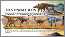 GUINEA-BISSAU 2023 MNH Dinosaurs Dinosaurier M/S – IMPERFORATED – DHQ2422 - Préhistoriques