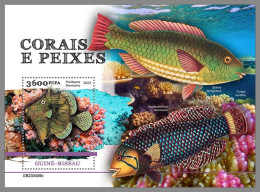 GUINEA-BISSAU 2023 MNH Fishes & Corals Fische & Korallen S/S – IMPERFORATED – DHQ2422 - Fishes