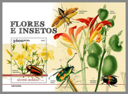 GUINEA-BISSAU 2023 MNH Insects & Flowers Insekten & Blumen S/S – IMPERFORATED – DHQ2422 - Andere & Zonder Classificatie