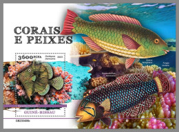 GUINEA-BISSAU 2023 MNH Corals & Fishes Korallen & Fische S/S – IMPERFORATED – DHQ2422 - Maritiem Leven