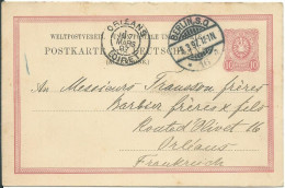 ALLEMAGNE CARTE 10p  BERLIN  POUR ORLEANS ( LOIRET ) DE 1897   LETTRE COVER - Covers & Documents
