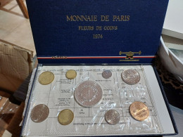 1974 Francia Serie Fleurs De Coins, Monnaie De Paris FDC - Collections