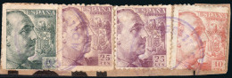 Lérida - Edi O 923(2)+920+925 - Fragmento Mat Fecha Modificado "Correos - Mollerusa" - Used Stamps