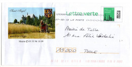 Entier Postal PAP Local Personnalisé Corrèze Saint Angel Blason Lion Château Champ De Blé Cheval Au Travail - PAP: Sonstige (1995-...)
