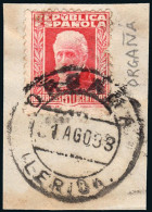 Lérida - Edi O 669 - Fragmento Mat "Orgaña 1/Ag./33" - Used Stamps