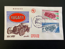 Enveloppe 1er Jour "BUGATTI 57C - DUESENBERG SJ" 12/11/1975 - 1022/1023 - MONACO - FDC