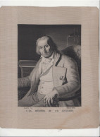 Portrait De J.M.JACQUARD  Fixé Sur Soie Par DIDIER PETIT - Autres & Non Classés