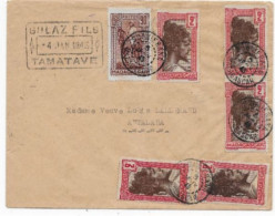 MADAGASCAR Dispersion D'une Collection D'oblitération Lettre Timbre Càd SOANIERANA 1943 Bon Bureau - Storia Postale