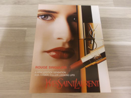 Reclame Advertentie Uit Oud Tijdschrift 2000 - Yves Saint Laurent - Rouge Singulier Lipstick - Publicités