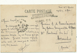 LE HAVRE - Griffe Postale Militaire, Hôpital Temporaire N° 15 Sur CPA, WWI - Non Classés
