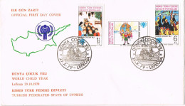 55279. Carta LEFKOSA (Chipre Turco) 1979. Año Del Niño. World Child Year - Gebruikt
