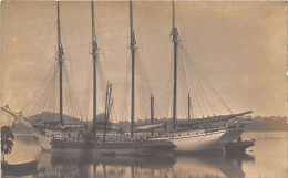 CARTE-PHOTO- VOILIER SCHOONER  ?  PURNELL E WHITE - CAP J WARD MAI JUIN 1918 - Sailing Vessels