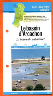 33 Gironde LE BASSIN D'ARCACHON LA POINTE DU CAP FERRET  Aquitaine Fiche Dépliante Randonnées Balades - Géographie