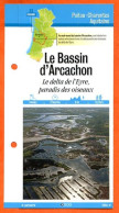 33 Gironde LE BASSIN ARCACHON DELTA DE L EYRE PARADIS OISEAUX Aquitaine Fiche Dépliante Randonnées Balades - Géographie