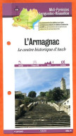 32 Gers L ARMAGNAC CENTRE HISTORIQUE D AUCH Midi Pyrénées Fiche Dépliante Randonnées Balades - Géographie