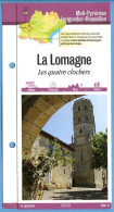 32 Gers LA LOMAGNE Les Quatre Clochers  Midi Pyrénées Fiche Dépliante Randonnées Balades - Géographie