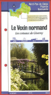 27 Eure LE VEXIN NORMAND Coteaux De Giverny  Normandie Fiche Dépliante Randonnées Balades - Géographie