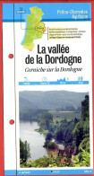 24 Dordogne LA VALLEE DE LA DORDOGNE Corniche Sur La Dordogne  Aquitaine Fiche Dépliante Randonnées Balades - Aardrijkskunde