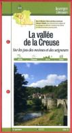 23 Creuse VALLEE DE LA CREUSE Sur Les Pas Moines Et Seigneurs  Auvergne Limousin Fiche Dépliante Randonnées Balades - Aardrijkskunde