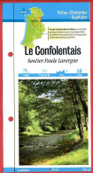 16 Charente LE CONFOLENTAIS Sentier Paule Lavergne Poitou Charentes Fiche Dépliante Randonnées Balades - Géographie