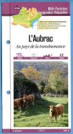 12 Aveyron L AUBRAC Au Pays De La Transhumance  Midi Pyrénées Fiche Dépliante Randonnées Balades - Geografía