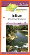 11 Aude LE RAZES SENTIER DES DINOZAURES Languedoc Roussillon Fiche Dépliante Randonnées Balades - Geografía