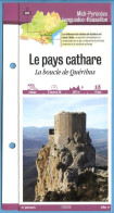 11 Aude LE PAYS CATHARE La Boucle De Quéribus  Languedoc Roussillon Fiche Dépliante Randonnées Balades - Geographie