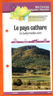 11 Aude LE PAYS CATHARE LE LABYRINTHE VERT Languedoc Roussillon Fiche Dépliante Randonnées Balades - Geographie