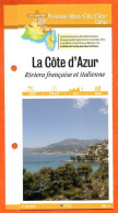 06 Alpes Maritimes LA COTE D'AZUR RIVIERA FRANCAISE ET ITALIENNE PACA Fiche Dépliante  Randonnées Balades - Géographie