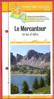 04 Alpes Haute Provence LE MERCANTOUR Lac D'Allos PACA Fiche Dépliante   Randonnées Balades - Géographie