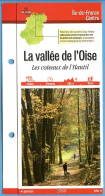 95 Val D'Oise LA VALLE DE L'OISE Coteaux De L'Hautil  Ile De France Fiche Dépliante Randonnées  Balades - Géographie