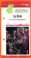 94 Val De Marne LA BRIE CIRCUIT DES BRUYERES  Ile De France Fiche Dépliante Randonnées  Balades - Aardrijkskunde