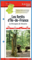 92 Hauts De Seine FORETS ILE DE FRANCE La Bossapas De Meudon  Ile De France Fiche Dépliante Randonnées  Balades - Aardrijkskunde