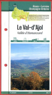 88 Vosges LE VAL D'AJOL Vallée D'Hamanxard Lorraine Fiche Dépliante Randonnées  Balades - Géographie
