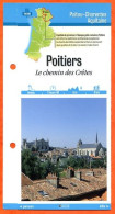 86 Vienne POITIERS  LE CHEMIN DES CRETES Poitou Charentes Fiche Dépliante Randonnées  Balades - Géographie