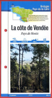 85 Vendée LA COTE DE VENDEE Pays De Monts Pays De La Loire Fiche Dépliante Randonnées  Balades - Géographie