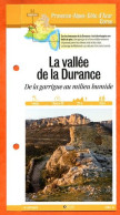 84 Vaucluse LA VALLEE DE LA DURANCE  PACA Fiche Dépliante Randonnées  Balades - Aardrijkskunde