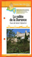 84 Vaucluse LA VALLEE DE LA DURANCE  TOUR SAINT SEPULCRE PACA Fiche Dépliante Randonnées  Balades - Géographie
