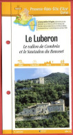 84 Vaucluse LE LUBERON Vallon De Combrès Et Sautadou Du Bausset PACA Fiche Dépliante Randonnées Balades - Geografía