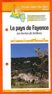 83 Var LE PAYS DE FAYENCE  BORIES DE SEILLANS  PACA Fiche Dépliante Randonnées  Balades - Géographie