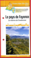 83 Var LE PAYS DE FAYENCE Réserve De Fondurane  PACA Fiche Dépliante Randonnées  Balades - Geographie