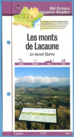 81 Tarn LES MONTS DE LACAUNE Le Mont Barre Midi Pyrénées Fiche Dépliante Randonnées  Balades - Géographie